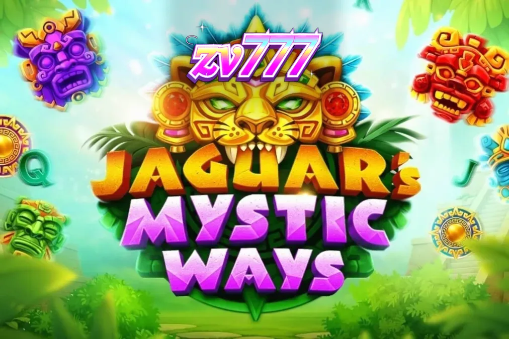 Jaguar’s Mystic Ways سلاٹ گیم کا ایک منظر جس میں قدیم مندر اور جنگل کا پس منظر ہے۔